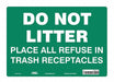 Safety Sign 10 in x 14 in Polyethylene