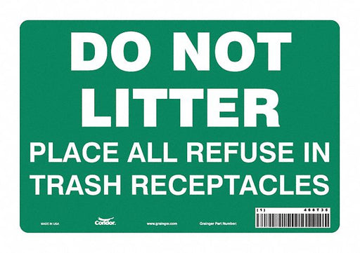 Safety Sign 7 in x 10 in Vinyl