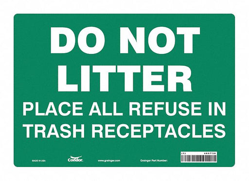 Safety Sign 10 in x 14 in Vinyl
