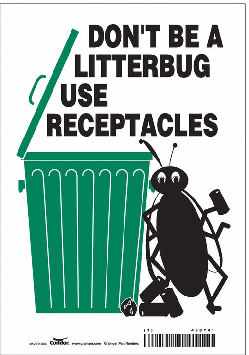 Safety Sign 10 in x 7 in Vinyl