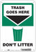 Safety Sign 10 in x 7 in Aluminum