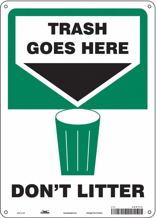 Safety Sign 14 in x 10 in Aluminum