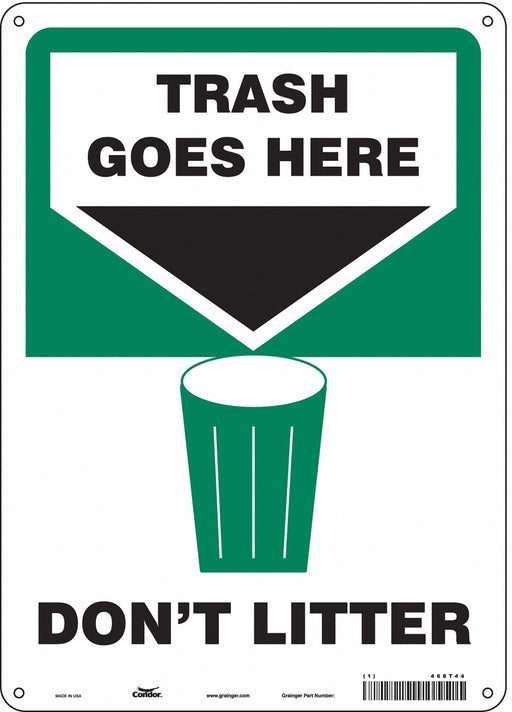 Safety Sign 14 in x 10 in Aluminum