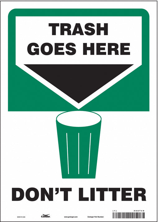 Safety Sign 14 in x 10 in Vinyl
