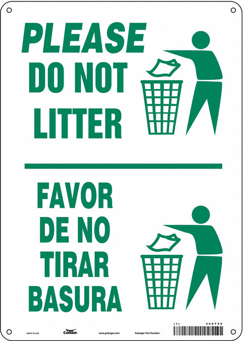 Safety Sign 14 in x 10 in Aluminum