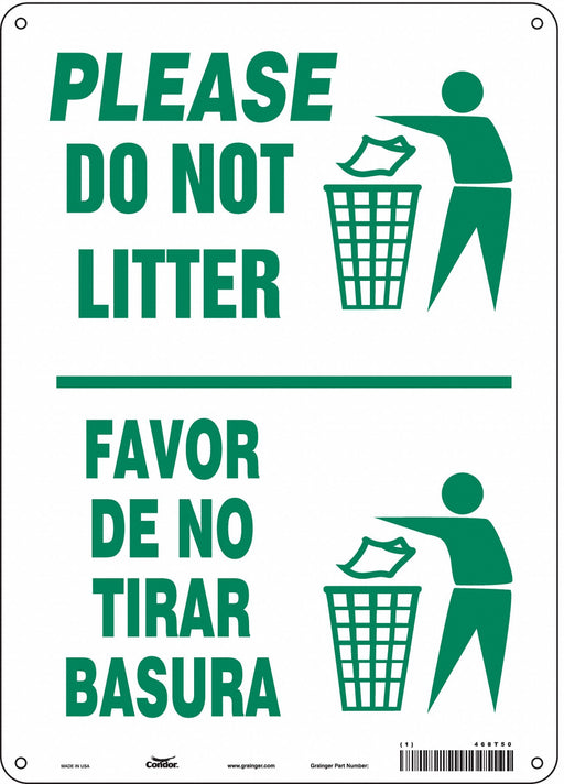 Safety Sign 14 in x 10 in Aluminum