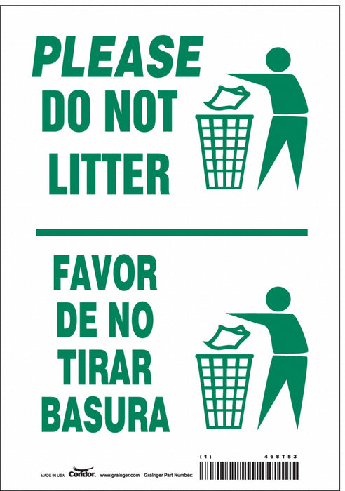 Safety Sign 10 in x 7 in Vinyl