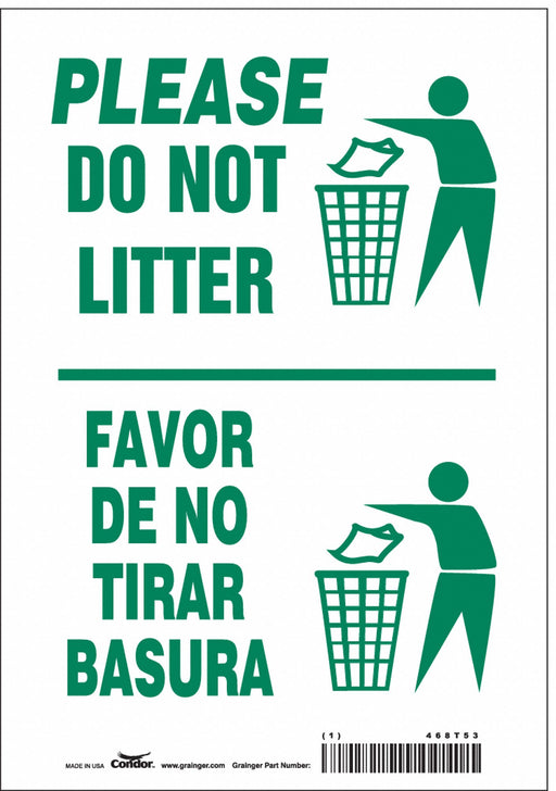 Safety Sign 10 in x 7 in Vinyl