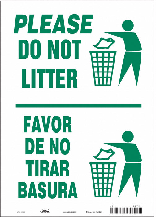 Safety Sign 14 in x 10 in Vinyl