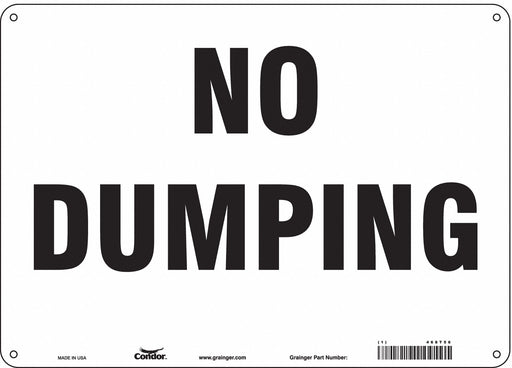 Safety Sign 10 in x 14 in Aluminum