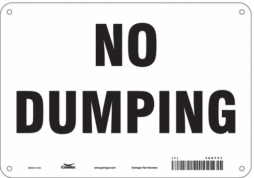 Safety Sign 7 in x 10 in Polyethylene