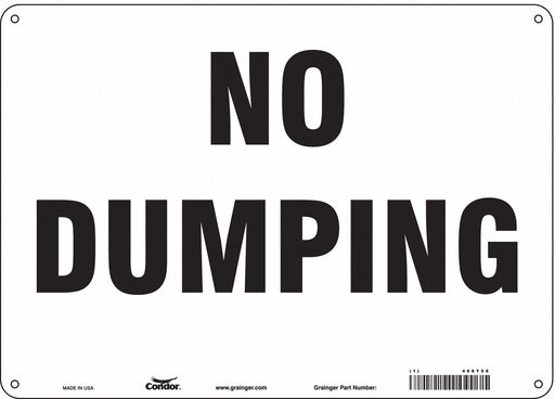 Safety Sign 10 in x 14 in Polyethylene