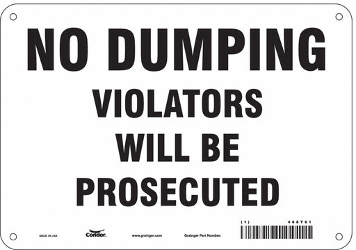 Safety Sign 7 in x 10 in Aluminum