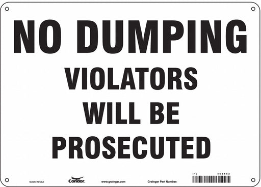 Safety Sign 10 in x 14 in Aluminum