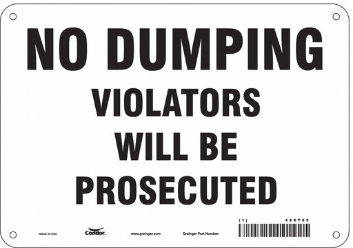 Safety Sign 7 in x 10 in Polyethylene