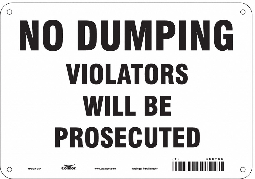 Safety Sign 7 in x 10 in Polyethylene