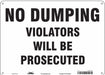 Safety Sign 10 in x 14 in Polyethylene