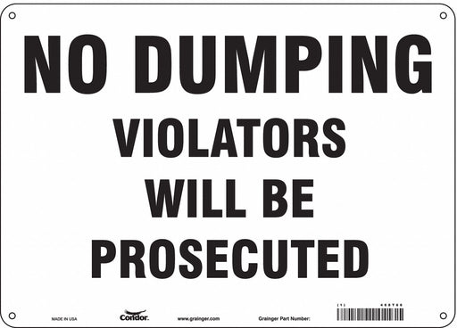 Safety Sign 10 in x 14 in Polyethylene