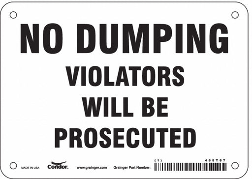 Safety Sign 5 in x 7 in Vinyl