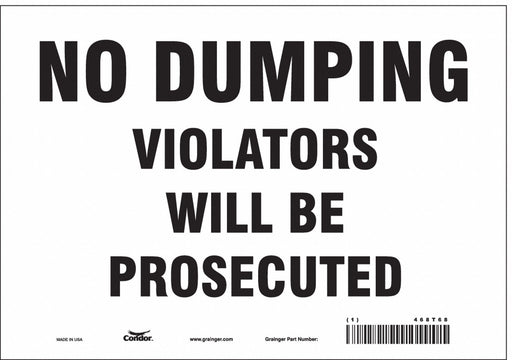 Safety Sign 7 in x 10 in Vinyl