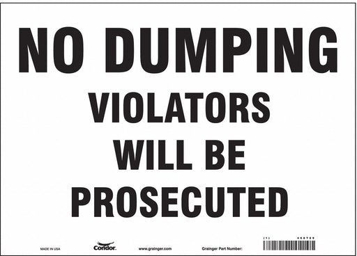 Safety Sign 10 in x 14 in Vinyl