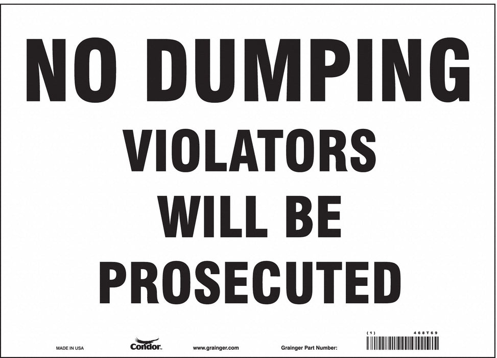 Safety Sign 10 in x 14 in Vinyl