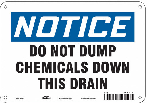 Safety Sign 7 in x 10 in Aluminum