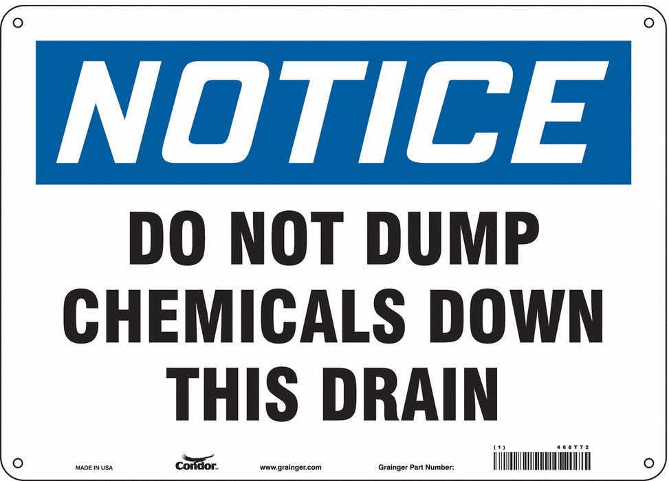 Safety Sign 10 in x 14 in Aluminum