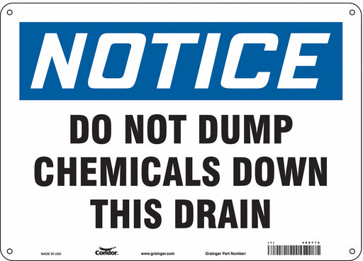 Safety Sign 10 in x 14 in Polyethylene