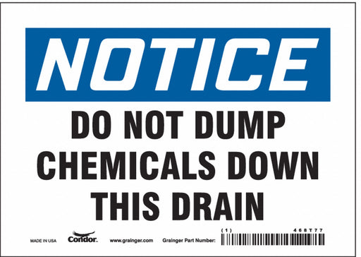 Safety Sign 5 inx7 in Vinyl