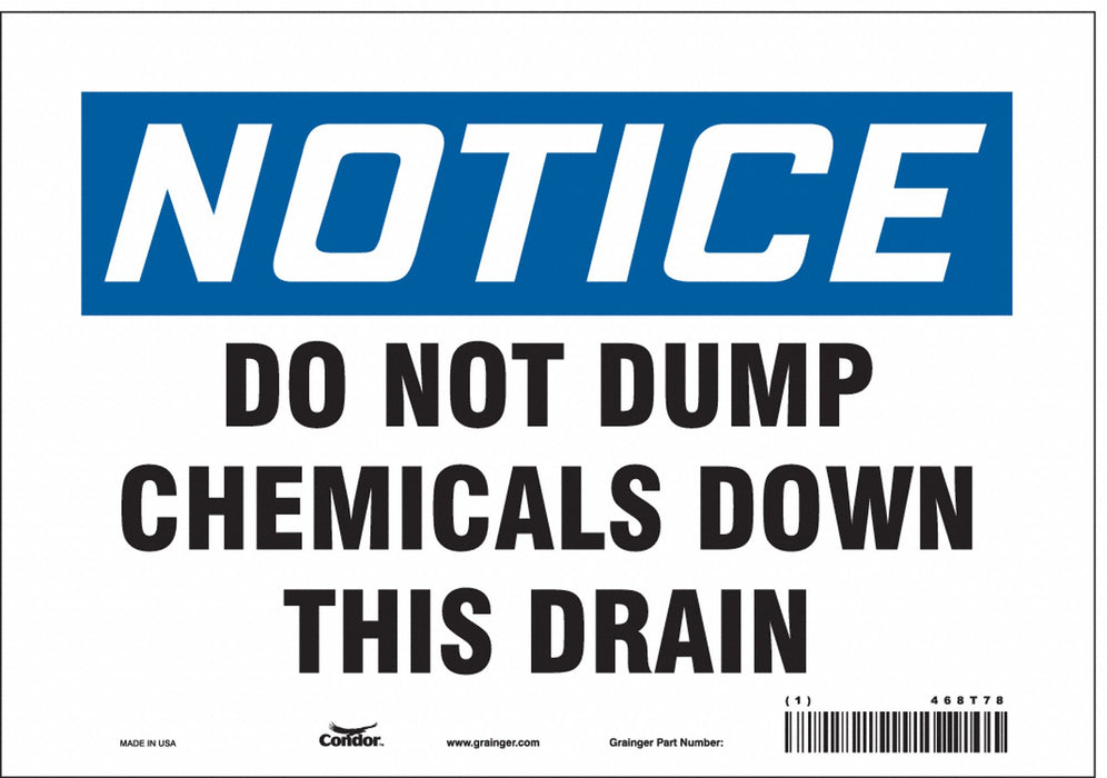 Safety Sign 7 in x 10 in Vinyl