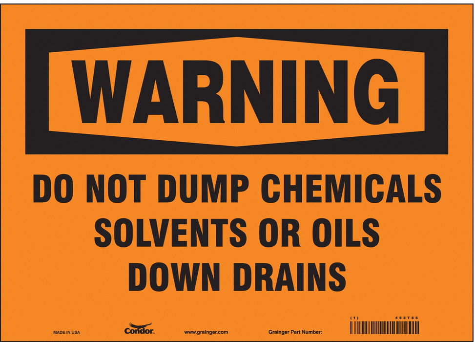 Safety Sign 10 inx14 in Vinyl