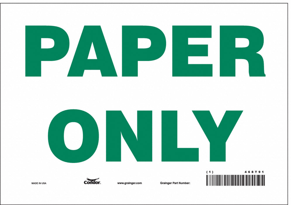 Safety Sign 7 in x 10 in Vinyl