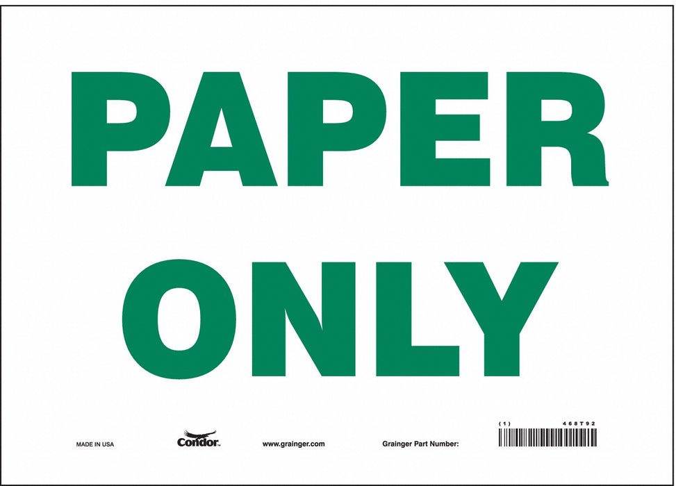 Safety Sign 10 in x 14 in Vinyl