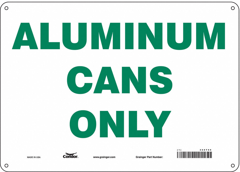 K0970 Safety Sign 10 in x 14 in Polyethylene