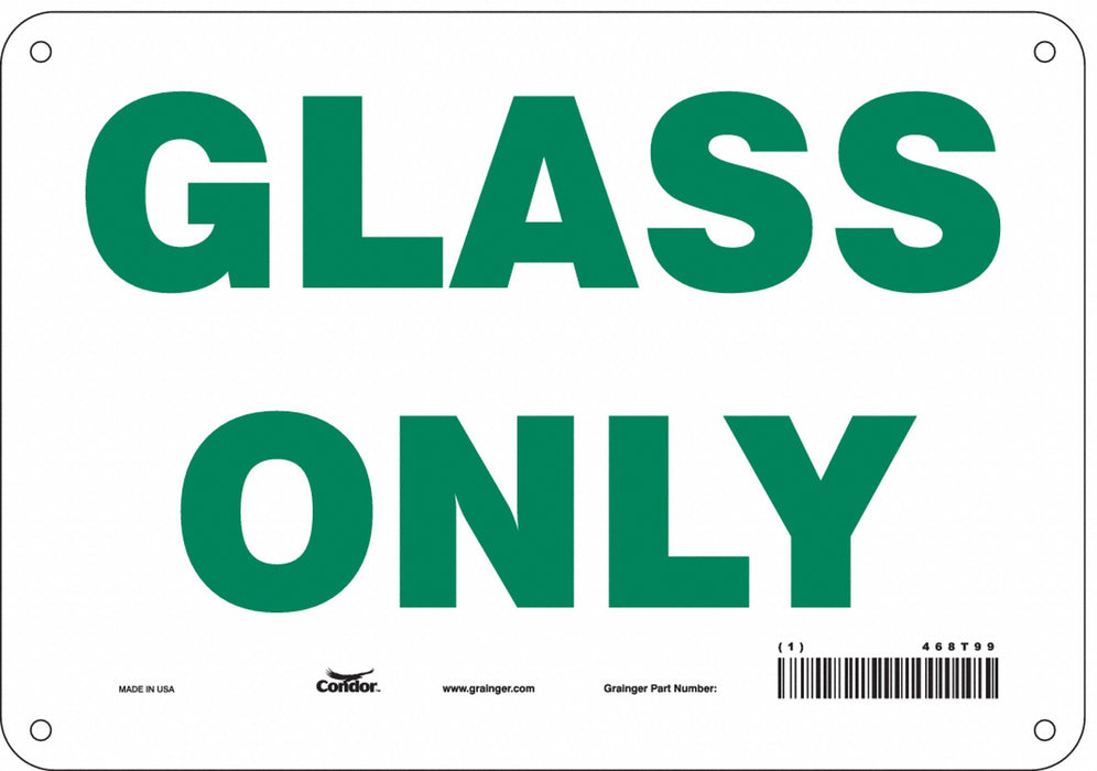 Safety Sign 7 in x 10 in Aluminum