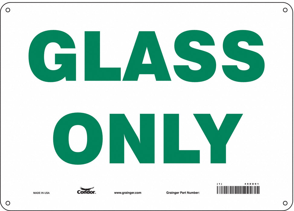 Safety Sign 10 in x 14 in Aluminum