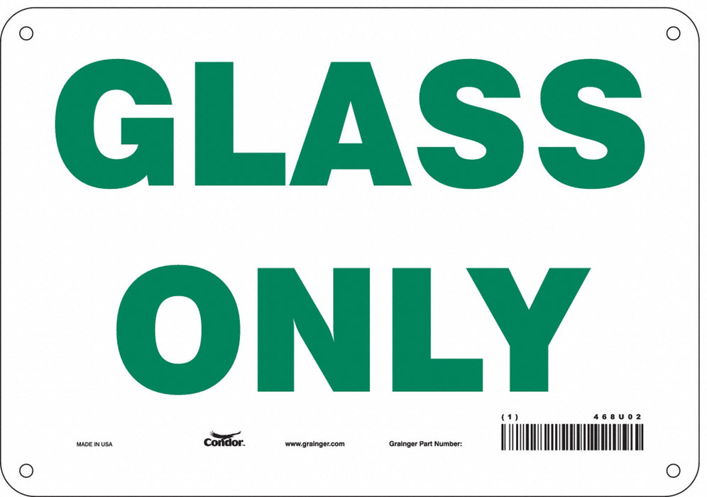 Safety Sign 7 in x 10 in Polyethylene