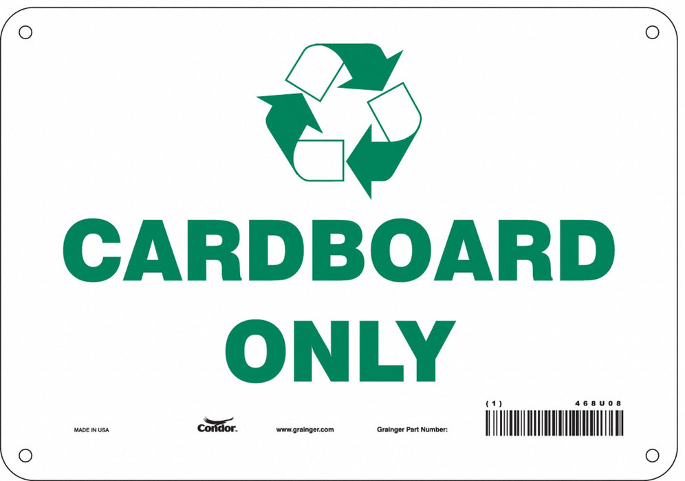 K0972 Safety Sign 7 in x 10 in Polyethylene