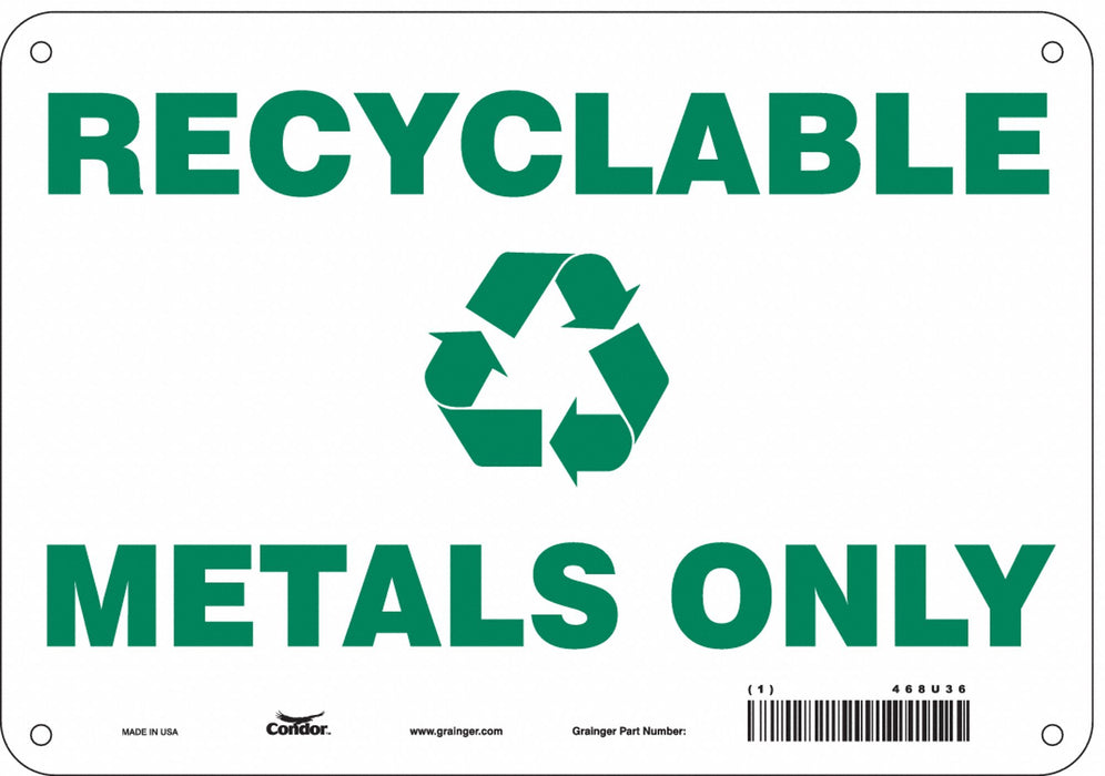 Safety Sign 7 in x 10 in Polyethylene