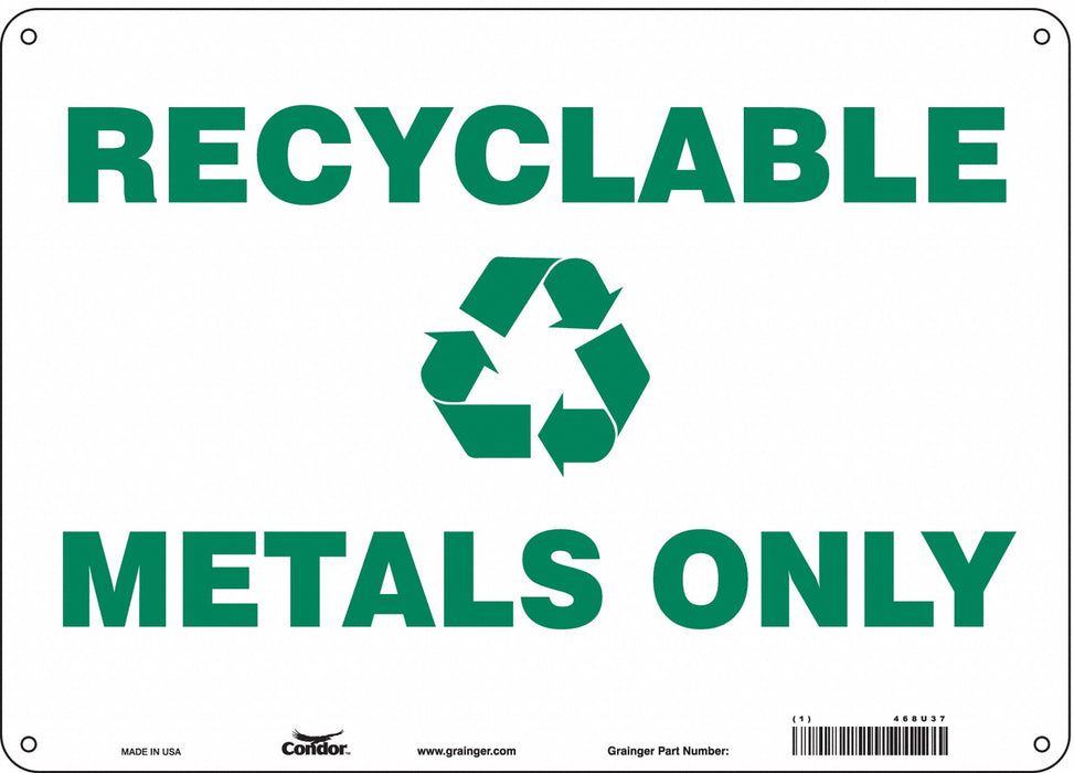 Safety Sign 10 in x 14 in Polyethylene