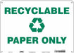 Safety Sign 10 in x 14 in Aluminum