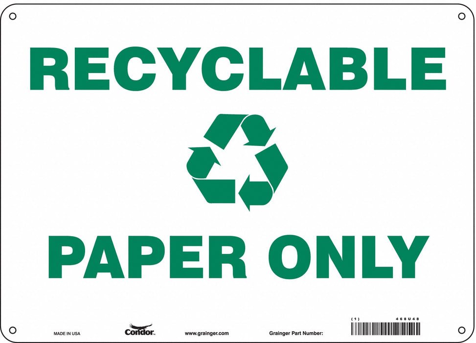 Safety Sign 10 in x 14 in Aluminum