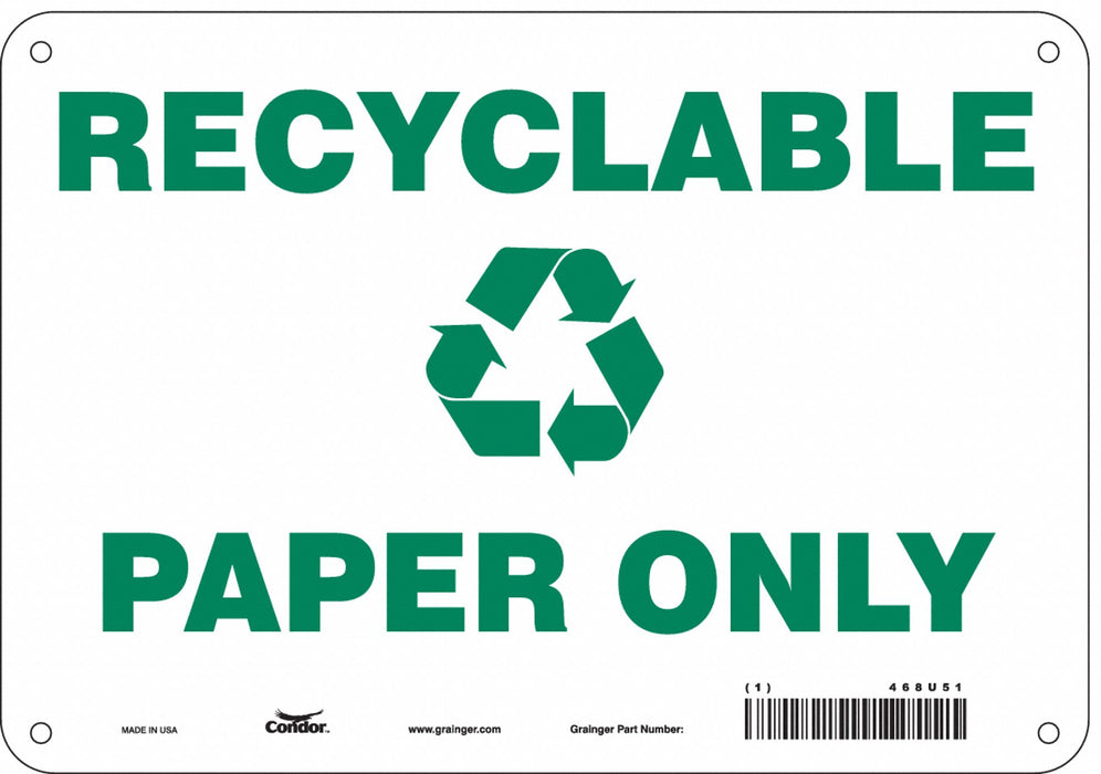 Safety Sign 7 in x 10 in Polyethylene
