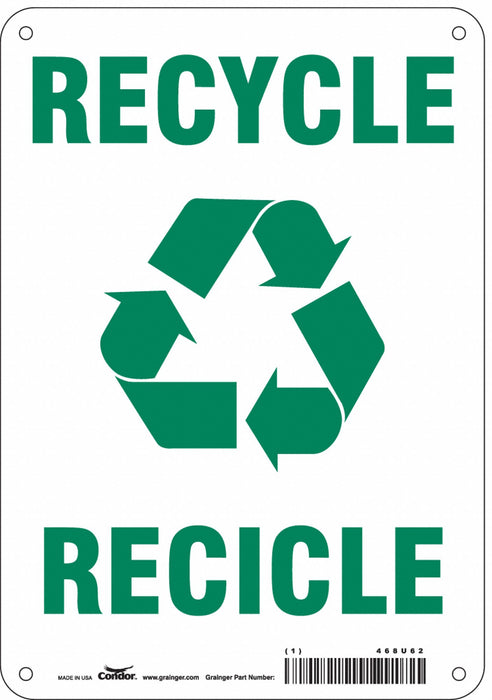 K0980 Safety Sign 10 in x 7 in Aluminum