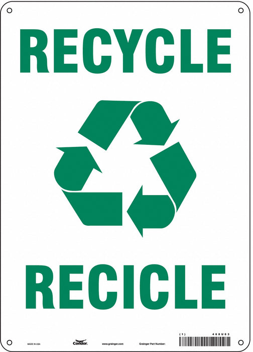 K0980 Safety Sign 14 in x 10 in Aluminum