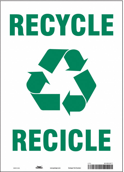 K0980 Safety Sign 14 in x 10 in Vinyl