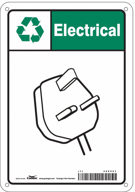 Safety Sign 10 in x 7 in Polyethylene