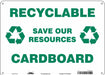 Safety Sign 10 in x 14 in Aluminum