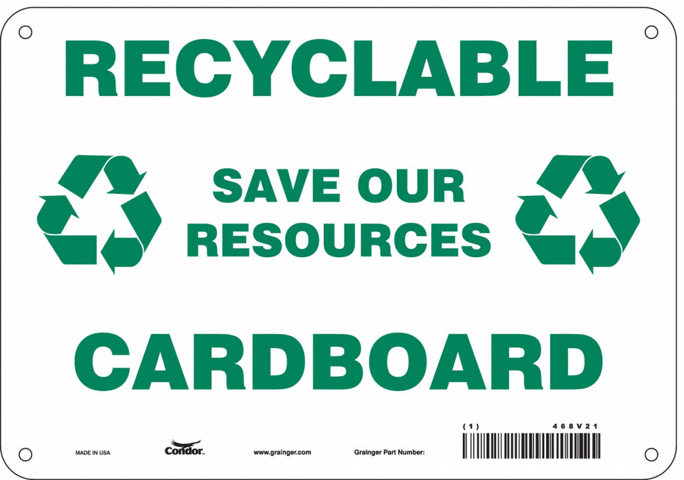 Safety Sign 7 in x 10 in Polyethylene